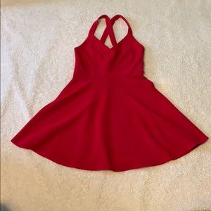 Red Cross Back Dress